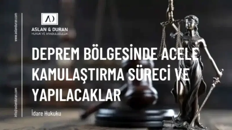 deprem bölgesinde acele kamulaştırma
