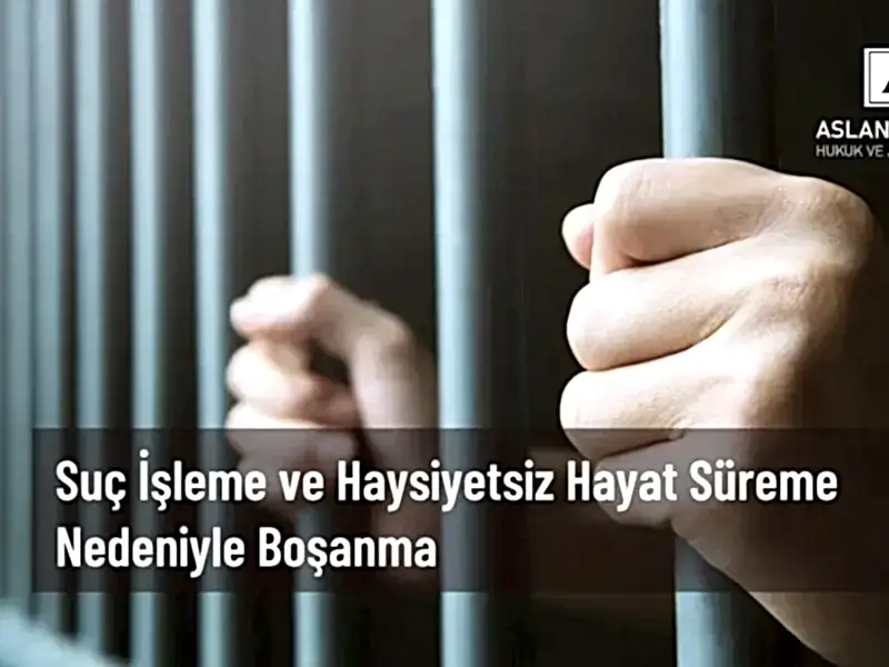 suç işleme ve haysiyetsiz hayat sürme nedeniyle boşanma